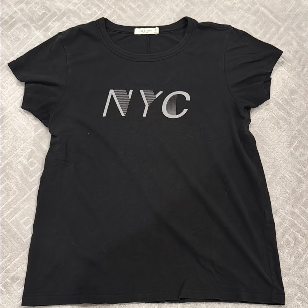 rag & bone Black Graphic Tee